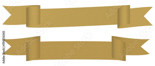 Ribbon with texture transparent background 