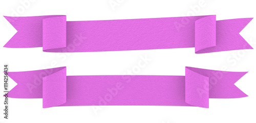 Ribbon with texture transparent background 