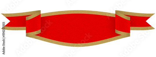 Ribbon with texture transparent background 