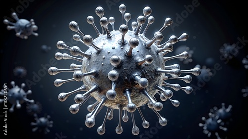 silver wraith virus illustration background with high detailing