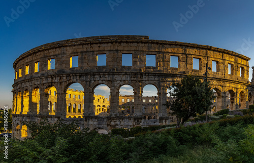 Amphitheater arena for gladiator fights in Pula