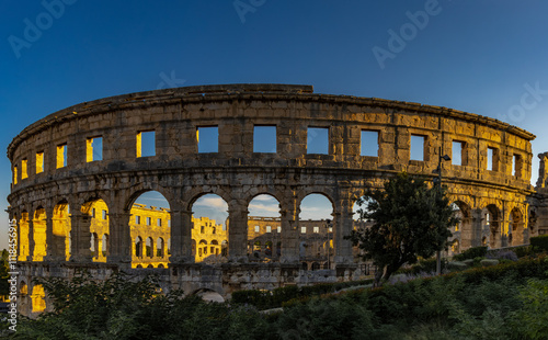 Amphitheater arena for gladiator fights in Pula