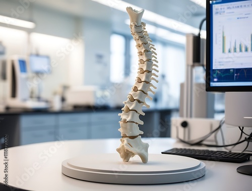 3d printed spine model in lab highlights advancements in tissue engineering and bone printing technology