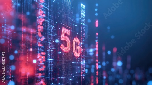 The modern creative communication and internet network connect in smart city . Concept of 5G wireless digital connection and internet of things future.