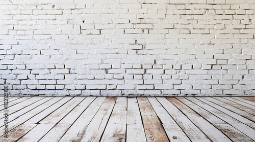 A textured background featuring a white brick wall, ideal for modern interior or exterior design, painted in a light grey tone.