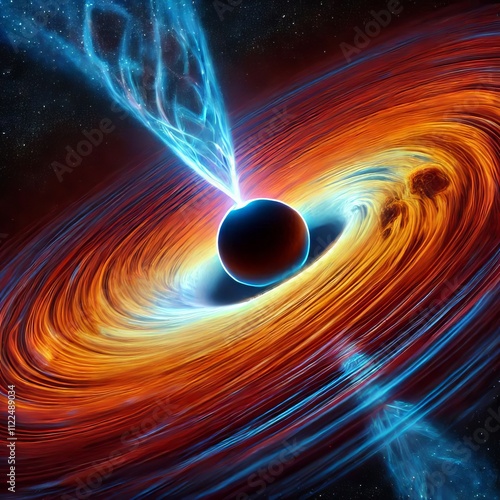 Black Hole Collision A speculative illustration of two black hol