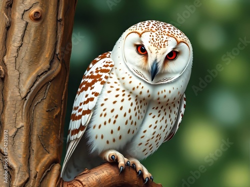 Boreal Owl with Prey - 1862 Gould Illustration Style - Detailed AI Art