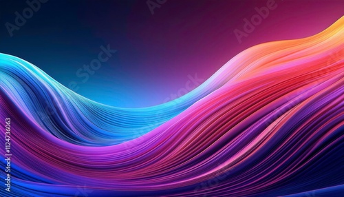 Abstract Vibrant Flow: A mesmerizing digital art piece featuring a dynamic wave of vibrant, intertwining colors, creating a sense of movement and energy.