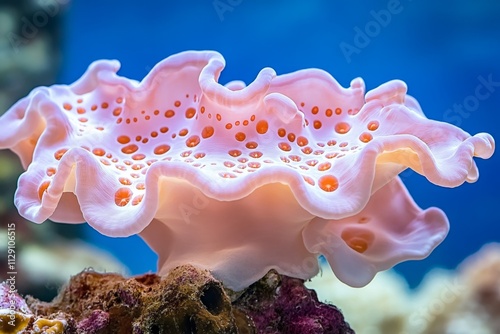 A close-up of coral polyps glowing in the sunlight, showcasing the intricate beauty of the Red Sea underwater ecosystems