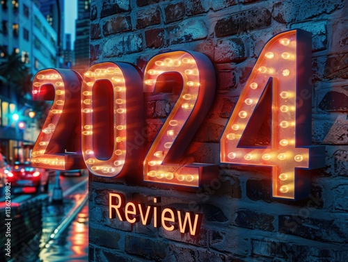 text "2024 Review" as wallpaper.