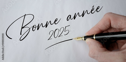 bonne année 2025 à la main