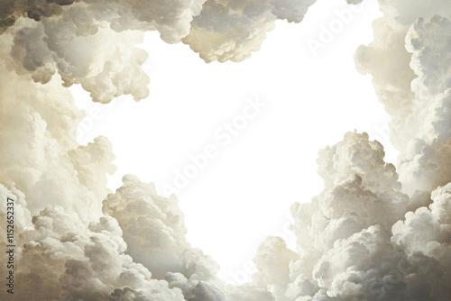 PNG White clouds borders sky illustration atmosphere.